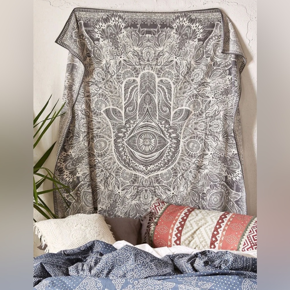 Urban Outfitters Black and White Elephant Tapestry